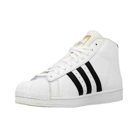 adidas Originals Pro Model Mens Hi Top Trainers Sneakers